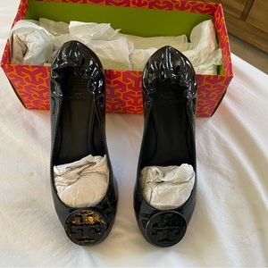 Tory Burch patent leather flats. New in Box!